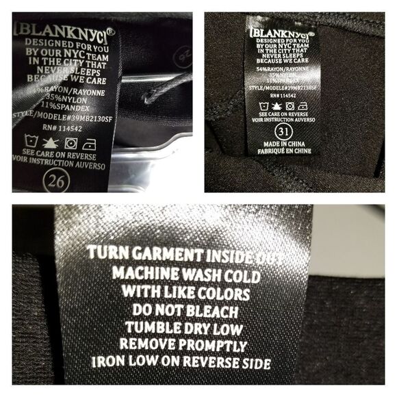 NEW BlankNYC Size 31 Black High Rise Pull-On Skinny Soft Knit Pants - Picture 7 of 8